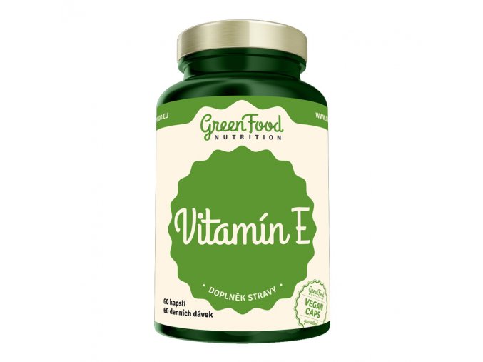 GreenFood Nutrition Vitamin E 60 vegan kapslí