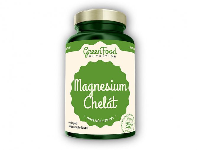 GreenFood Nutrition Magnesium chelát + B6 90 kapslí