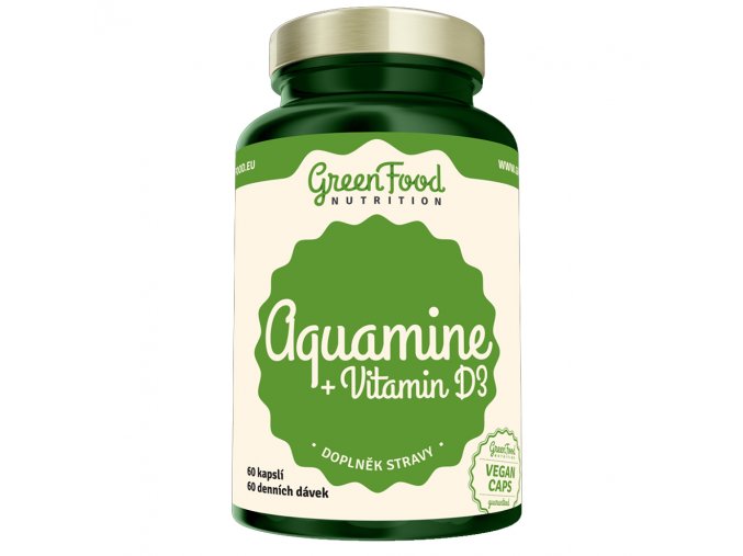 GreenFood Nutrition Aquamin + vitamin D3 60 kapslí