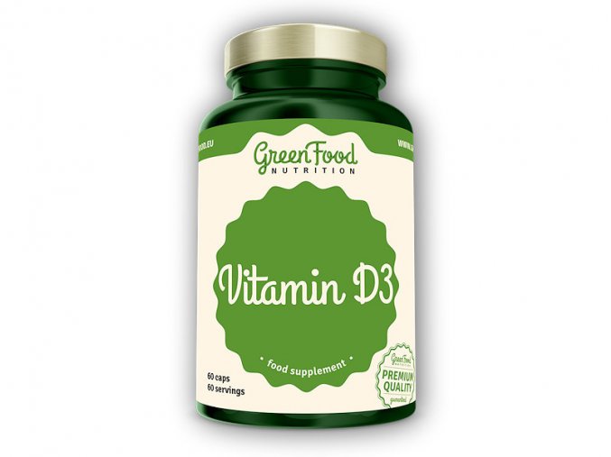 GreenFood Nutrition Vegan Vitamín D3 60 kapslí