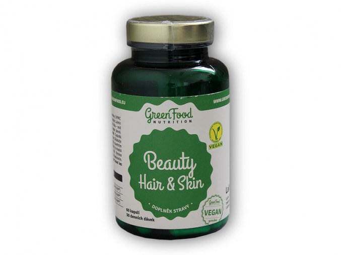 GreenFood Nutrition Beauty hair and skin forte 60 kapslí