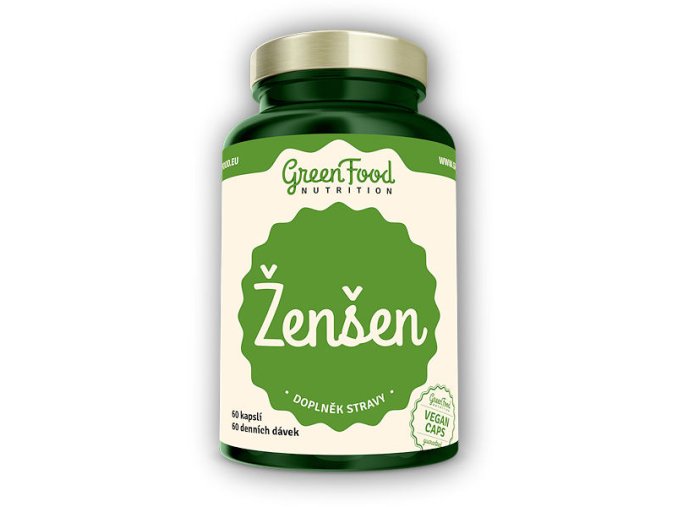 GreenFood Nutrition ženšen 60 vegan kapslí