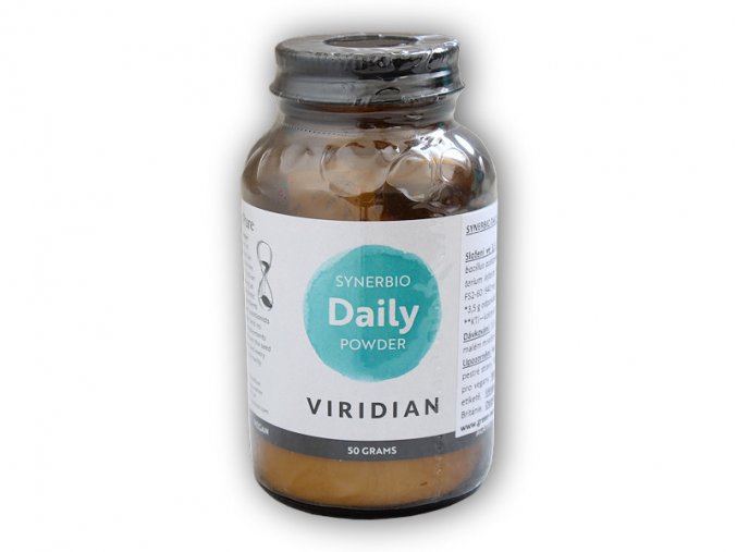 Viridian Synerbio Daily Powder 50g směs probiotik  + šťavnatá tyčinka ZDARMA