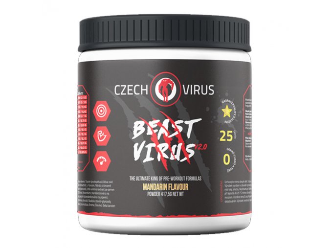 Czech Virus BEAST VIRUS V2.0 417,5g  + šťavnatá tyčinka ZDARMA