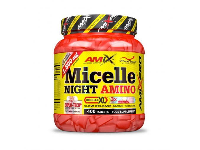 Amix Pro Series Micelle Night Amino 400 tablet  + šťavnatá tyčinka ZDARMA