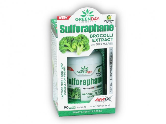 Amix GreenDay Sulforaphane Brocolli Extract + Silymarin 90 kapslí