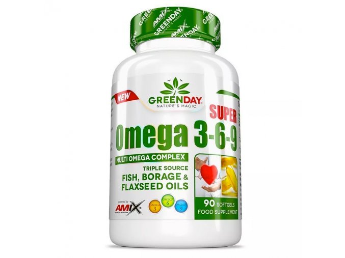 Amix GreenDay Super Omega 3-6-9 90 kapslí