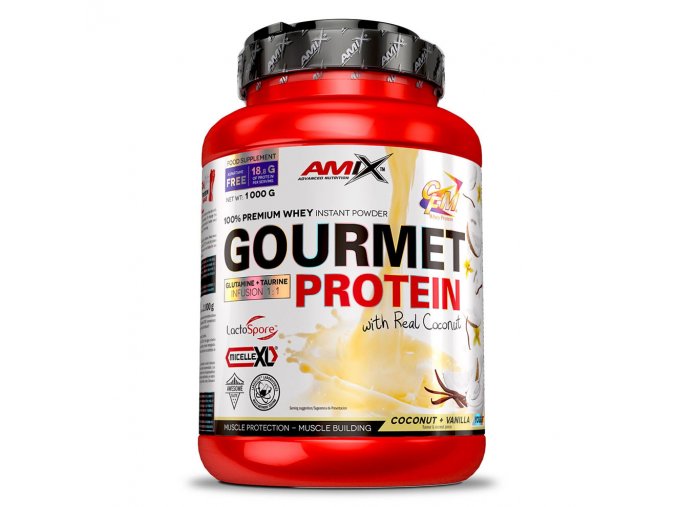 Amix Gourmet Protein 1000g  + šťavnatá tyčinka ZDARMA