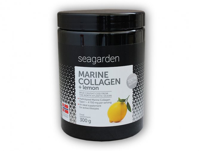 Seagarden Marine Collagen citron 300g  + šťavnatá tyčinka ZDARMA
