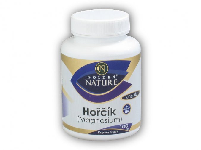 Golden Natur Hořčík magnesium chelate + B6 100 kapslí