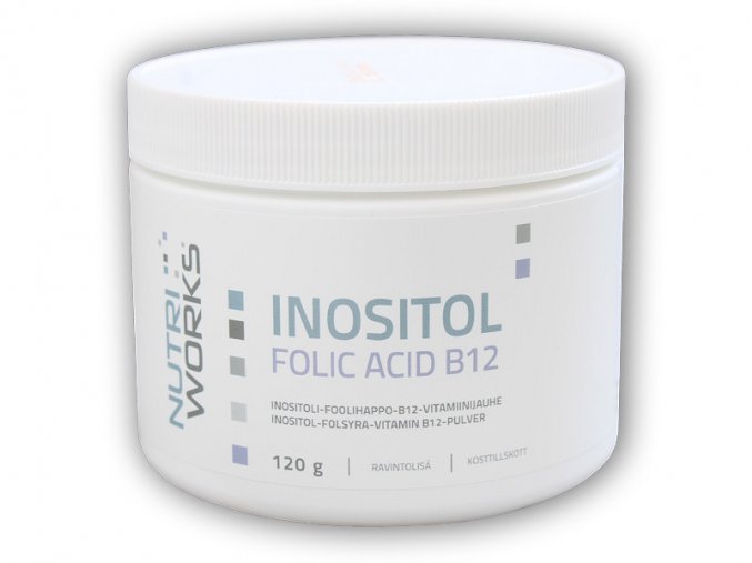 Nutri Works Inositol Folic Acid B12 120g  + šťavnatá tyčinka ZDARMA