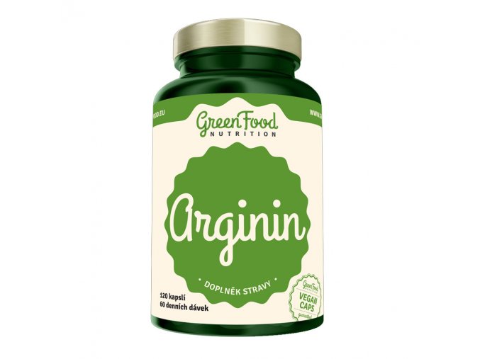 GreenFood Nutrition Arginin 120 vegan kapslí