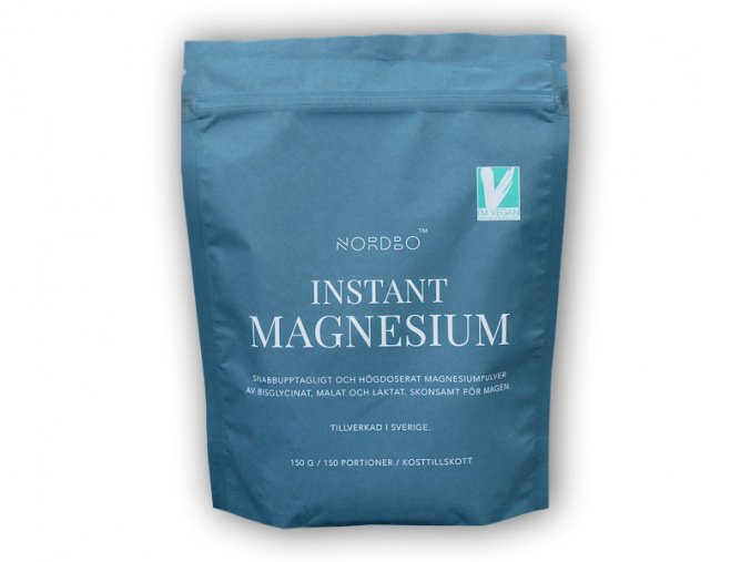 Nordbo Instant Magnesium (Hořčík) 150g  + šťavnatá tyčinka ZDARMA