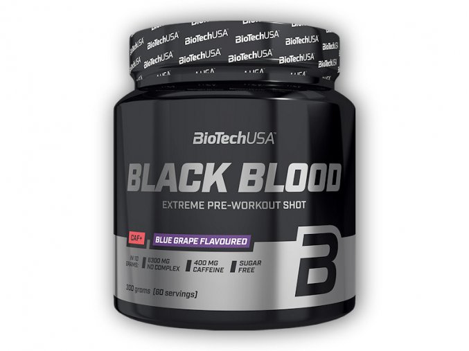 BioTech USA Black Blood CAF+ 300g  + šťavnatá tyčinka ZDARMA