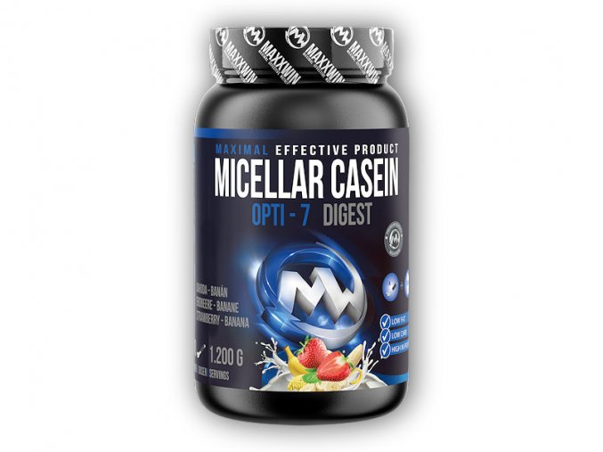 MAXXWIN Micellar Casein Opti 7 DIGGEST 1200g  + šťavnatá tyčinka ZDARMA