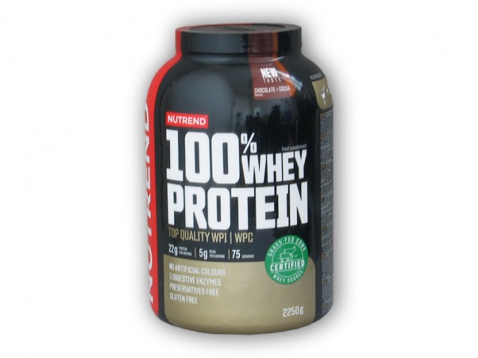 Nutrend 100% Whey Protein NEW 2250g  + šťavnatá tyčinka ZDARMA