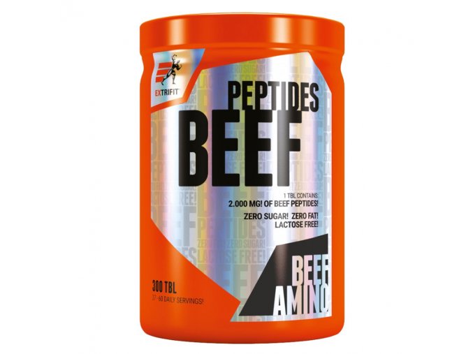 Extrifit Beef Peptides Beef Amino 300 tablet  + šťavnatá tyčinka ZDARMA
