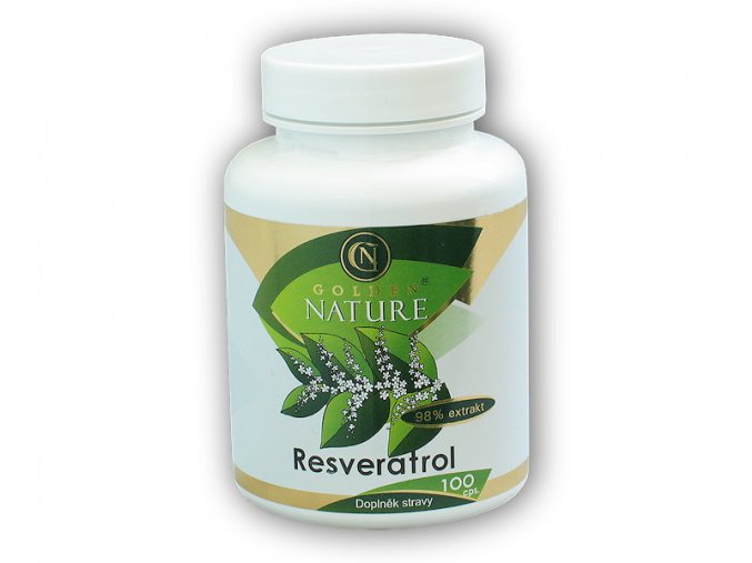 Golden Natur Resveratrol 98% extrakt 100 kapslí  + šťavnatá tyčinka ZDARMA