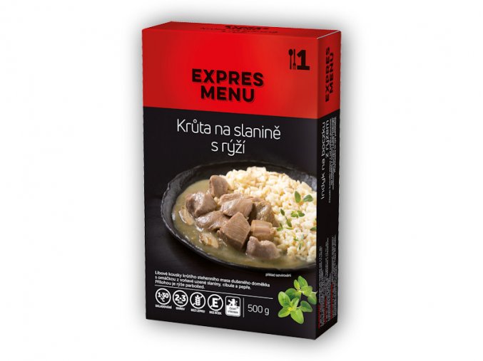Expres Menu KM Krůta na slanině s rýží 500g