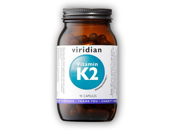 Viridian Vitamin K2 90 kapslí  + šťavnatá tyčinka ZDARMA