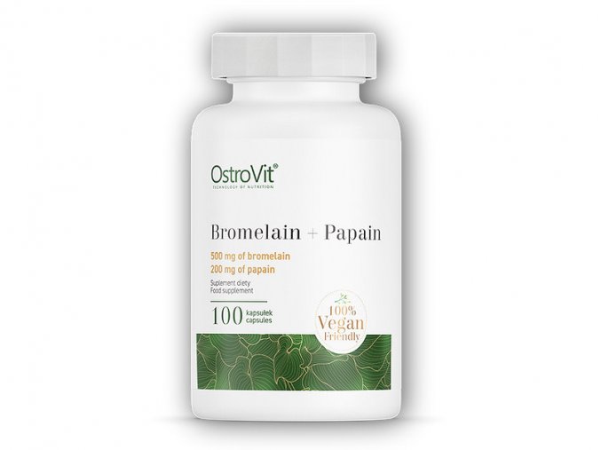 Ostrovit Bromelain + papain 100 kapslí