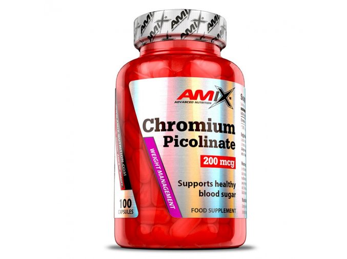 Amix Chromium Picolinate 200mcg 100 kapslí