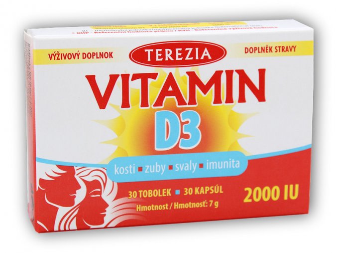Terezia Vitamín D3 2000 IU 30 kapslí