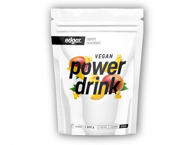 Edgar Powerdrink Vegan 1500g  + šťavnatá tyčinka ZDARMA