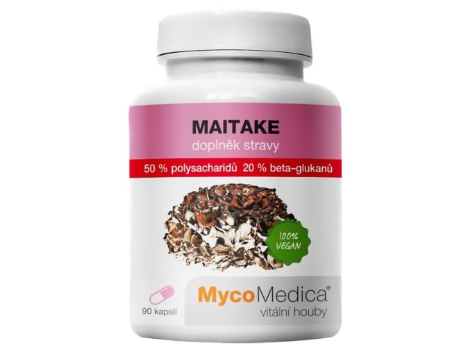 MycoMedica Maitake 50 % 90 kapslí  + šťavnatá tyčinka ZDARMA