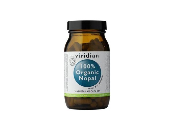 Viridian Nopal Organic - BIO 90 kapslí  + šťavnatá tyčinka ZDARMA