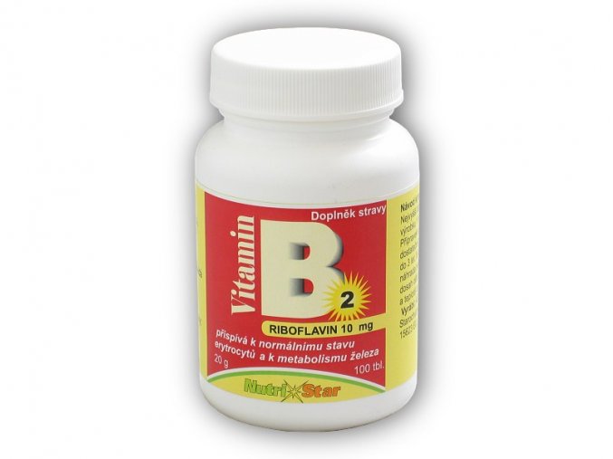 Nutristar Riboflavin vitamín B2 10mg 100 kapslí