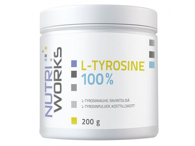 Nutri Works L-Tyrosine 100% 200g  + šťavnatá tyčinka ZDARMA