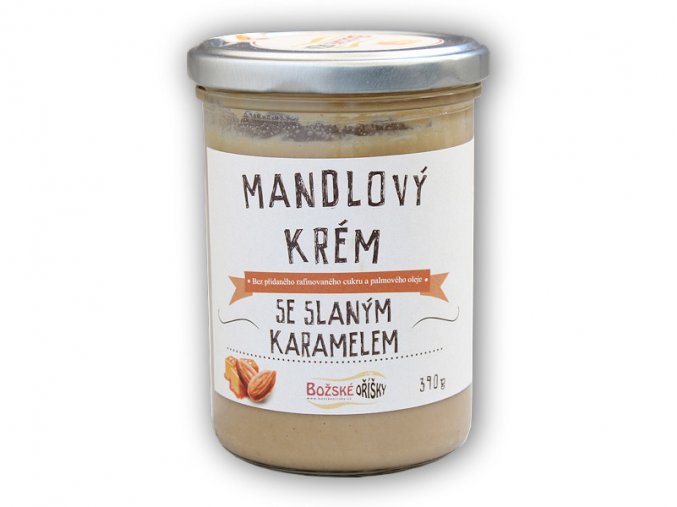 Božské oříšky Mandlový krém se slaným karamelem 390g