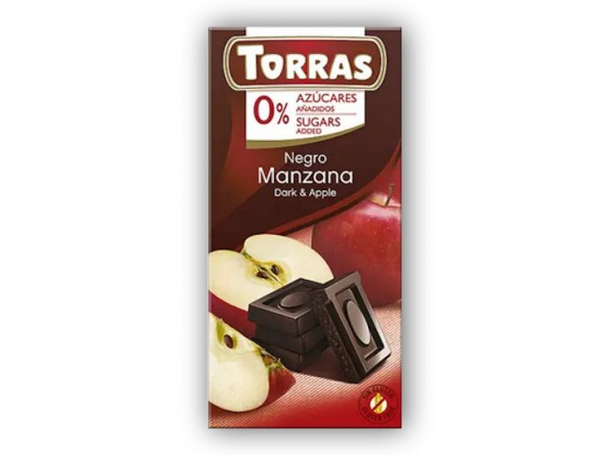 Torras Hořká čokoláda s jablkem 75g