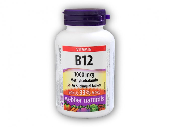 Webber Naturals Vitamin B12 1000 mcg 80 tablet