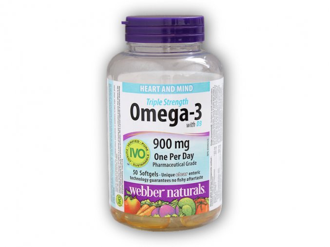 Webber Naturals Omega-3 with D3 900 mg 50 tobolek