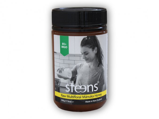 Steens RAW Manuka Honey 85+ MGO 500g  + šťavnatá tyčinka ZDARMA