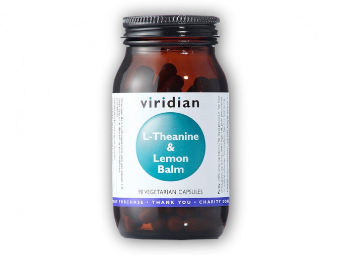 Viridian L-Theanine + Lemon Balm 90 kapslí  + šťavnatá tyčinka ZDARMA