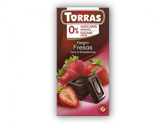Torras Hořká čokoláda s jahodami 75g