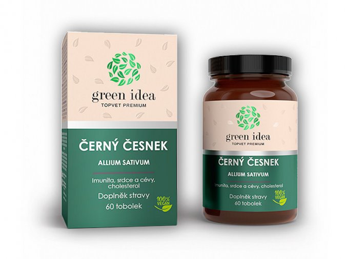 Green Idea Černý česnek vegan 500mg 60 tobolek