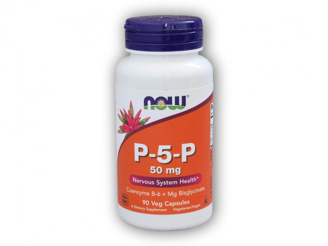 NOW Foods Vitamin B6 P-5-P 50mg aktivní forma 90 kapslí