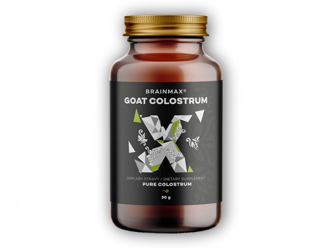 BrainMax Goat Colostrum kozí kolostrum prášek 50g  + šťavnatá tyčinka ZDARMA
