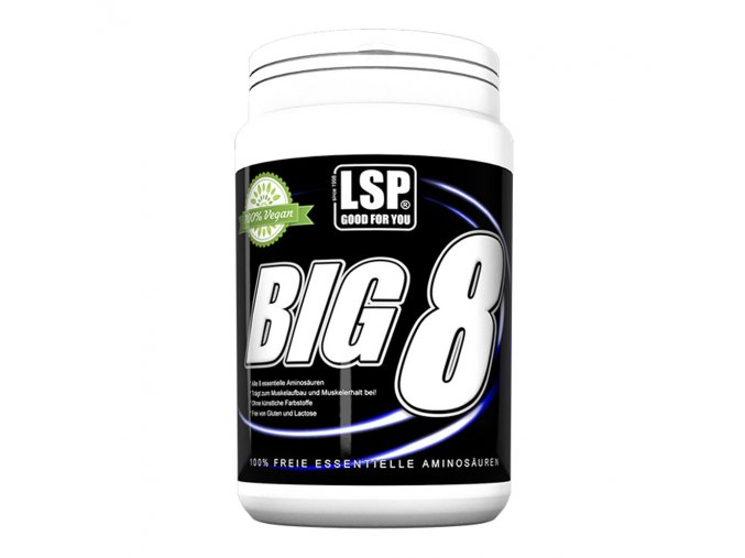 LSP Nutrition BIG 8 essential amino 250g  + šťavnatá tyčinka ZDARMA