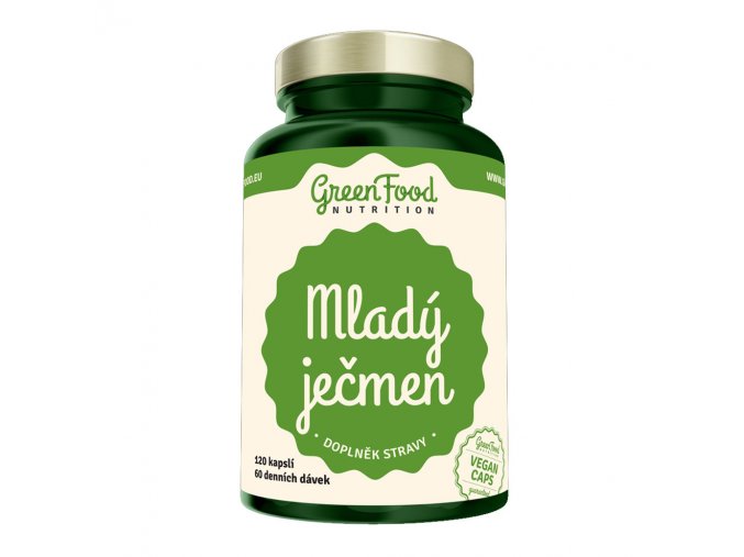 GreenFood Nutrition Mladý ječmen 120 vegan kapslí