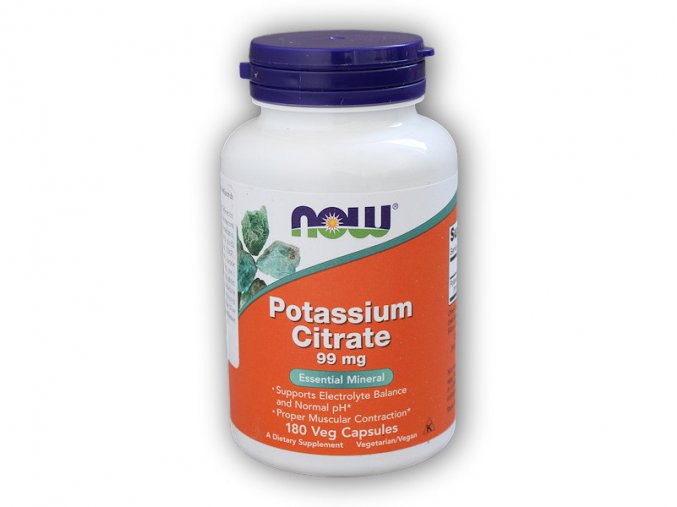 NOW Foods Potassium Citrate 99mg 180 kapslí