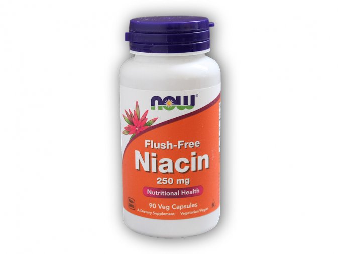 NOW Foods Niacin bez vedlejšího účinku zčervenání 250mg 90 kapslí