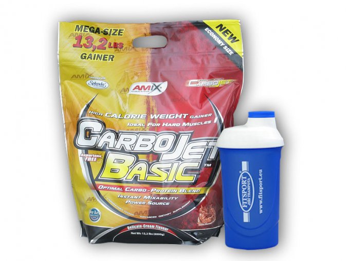 Fitsport CarboJet Basic 6000g + šejkr (Varianta chocolate)