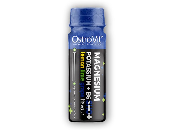 Ostrovit Magnesium potassium + B6 shot 80ml (Varianta citron-limetka-grep)