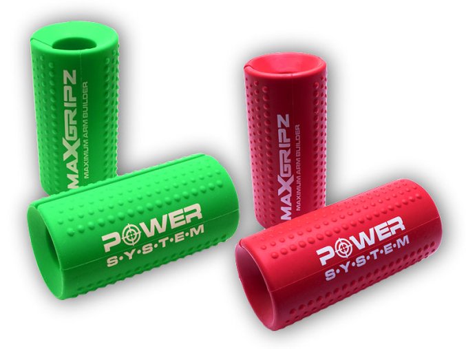 Power System Gripy na posilovací tyč MAX GRIPZ MEDIUM 4056 (Varianta red M)