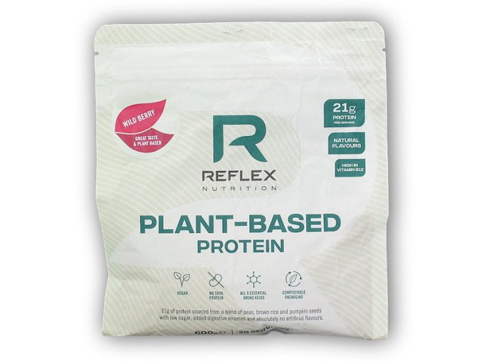 Reflex Nutrition Plant Based Protein 600g (Varianta cacao + caramel)